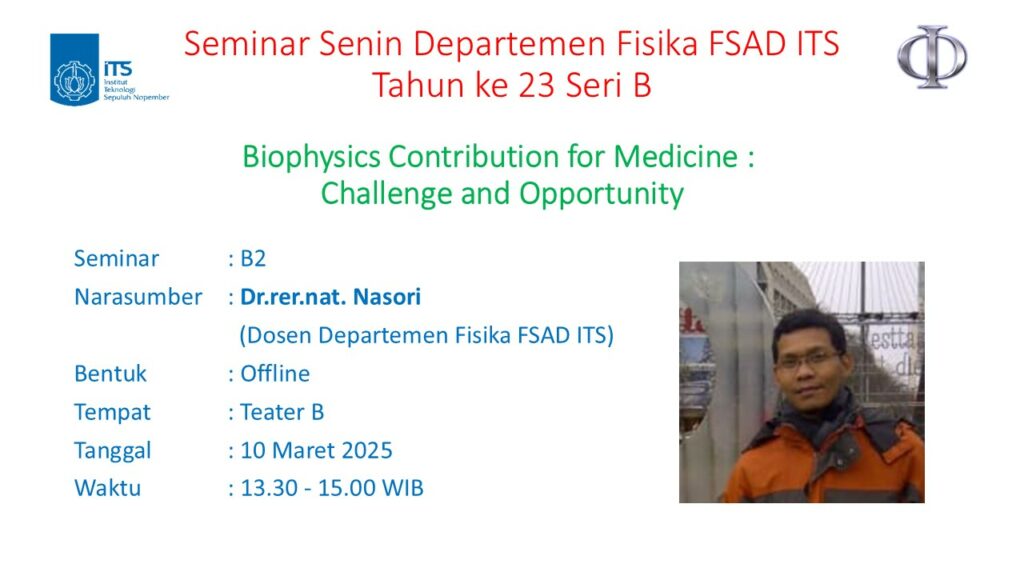 seminar seninan Nasori Departemen Fisika FSAD ITS Surabaya