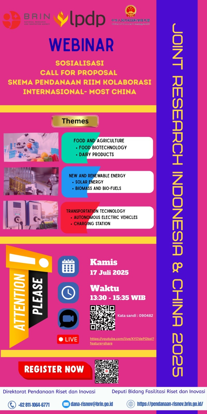 webinar sosialisasi call for proposal skema pendanaan riim kolabarasi internasional - moost china