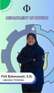 Firli Rahmawati tendik Departemen Fisika FSAD ITS Surabaya
