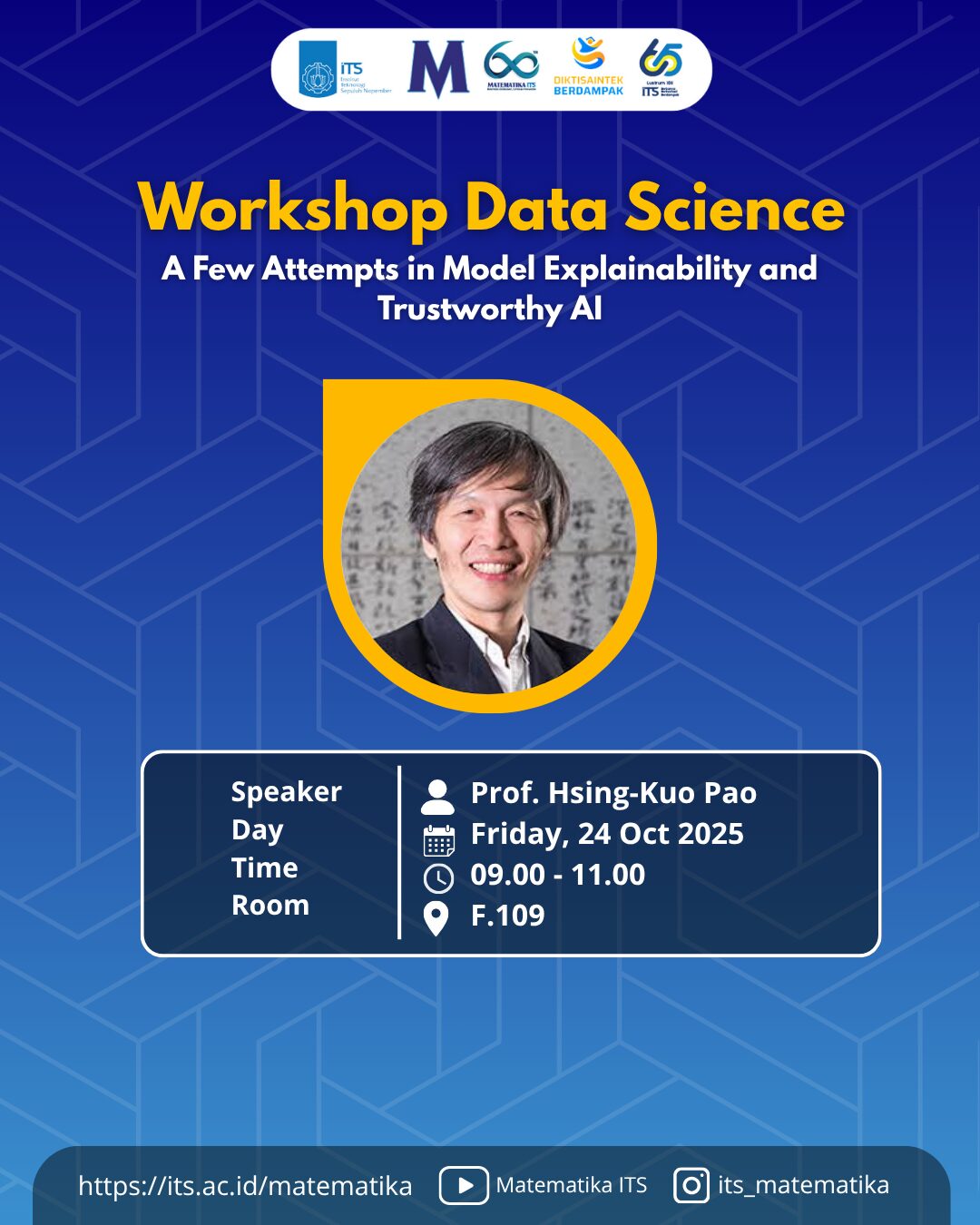 Departemen Matematika ITS Gelar Workshop Data Science Bersama NTUST Taiwan