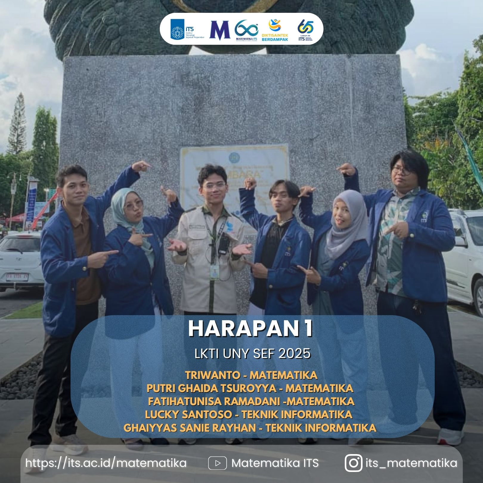 Tim COBIS ITS Raih Juara Harapan 1 pada LKTI UNY SEF 2025