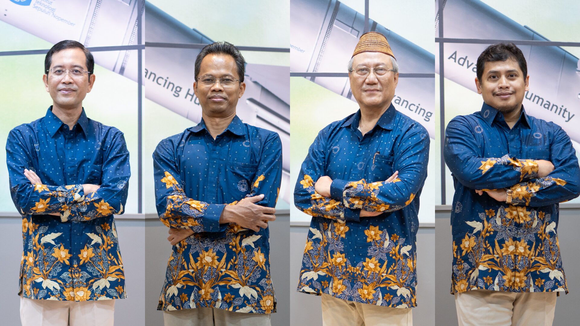(dari kiri) Prof Ir I Nyoman Pujawan MEng PhD, Prof Tohari Ahmad SKom MIT PhD, Prof Drs Ec Ir Riyanarto Sarno MSc PhD, dan Prof Adi Setyo Purnomo SSi MSc PhD dari ITS yang masuk Top 2% Scientist in the World 2024