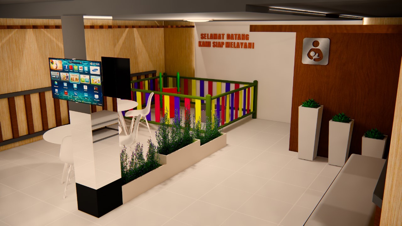 salah satu fasilitas yang ada di ruang tunggu untuk pengunjung