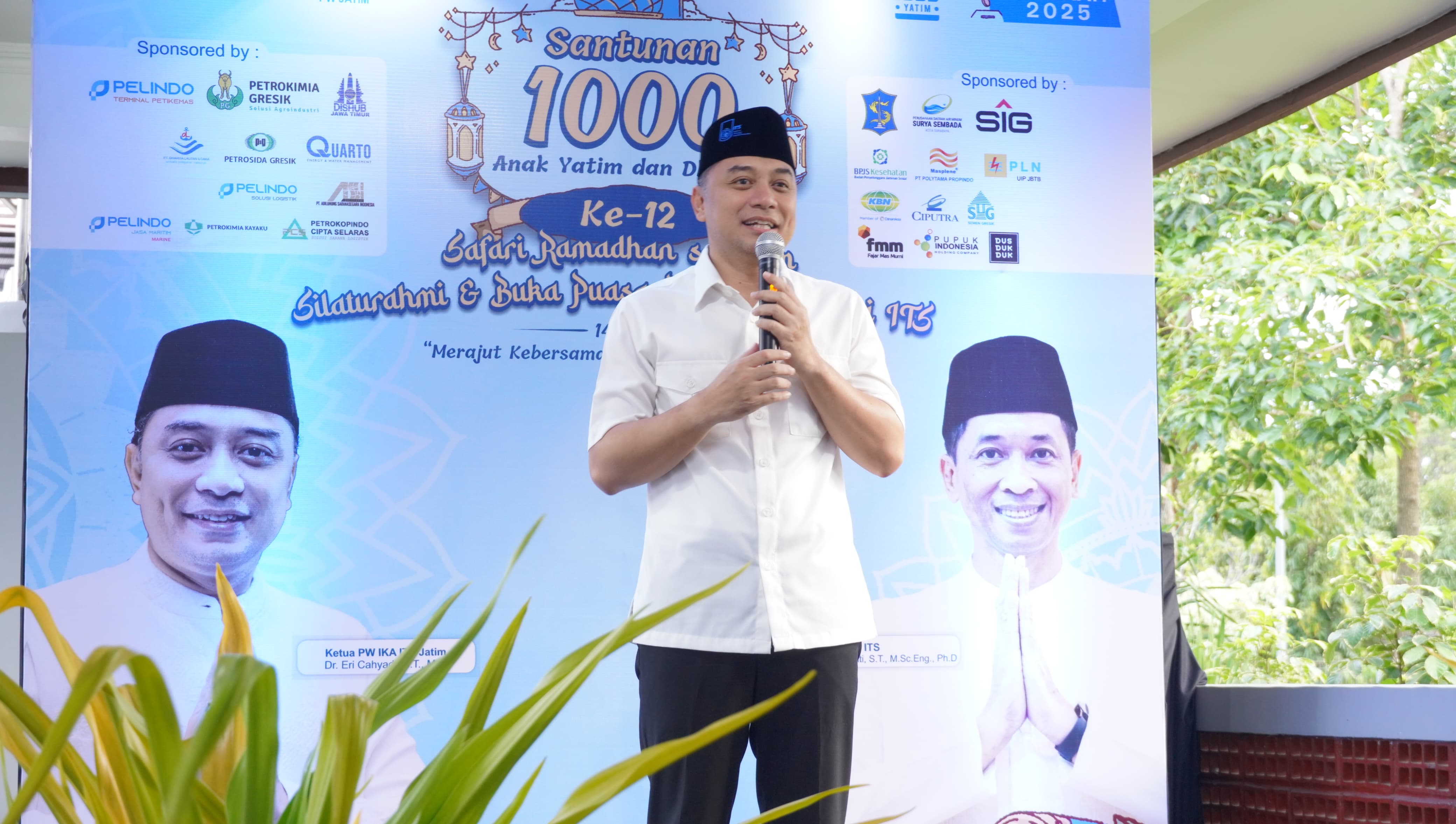 Ketua Umum Pengurus Wilayah (PW) IKA ITS Jawa Timur Eri Cahyadi ST MT saat memberikan sambutan dan ucapan terima kasih kepada IKA ITS