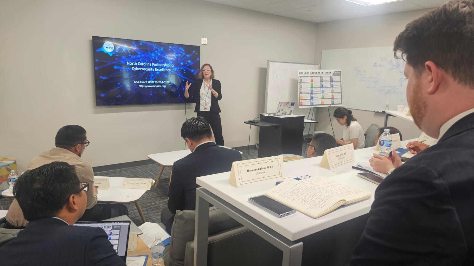 Peserta program IVLP saat berdiskusi mengenai Cyber Security Excellence