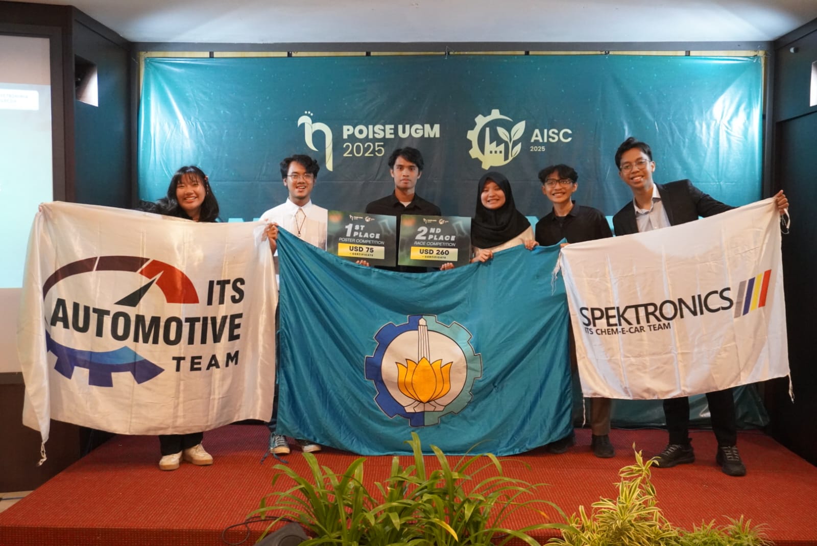 Tim Spektronics ITS berhasil membawa pulang dua gelar juara pada kompetisi POISE UGM x AISC 2025