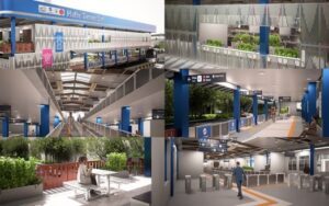 Gambar Render Simpul Kota, usulan ide desain dari Tim Vesta Fora ITS untuk Halte Taman Sari, Jakarta