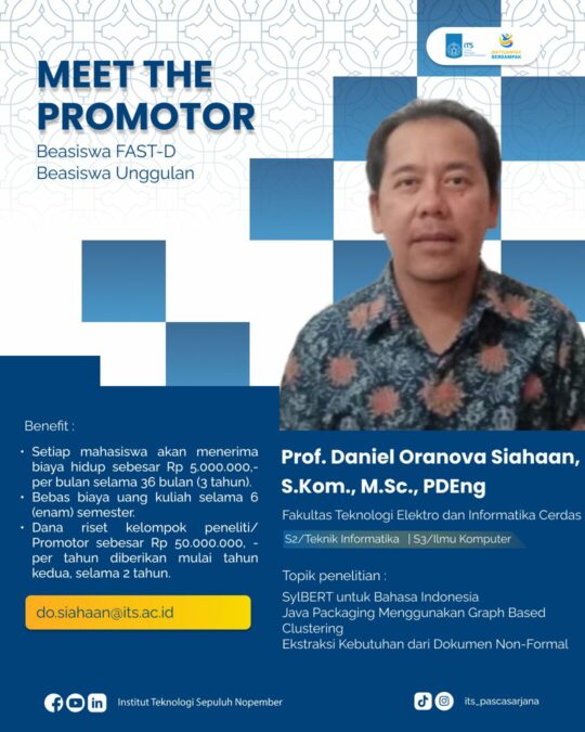 Prof. Daniel Oranova Siahaan, S.Kom., M.Sc., PDEng