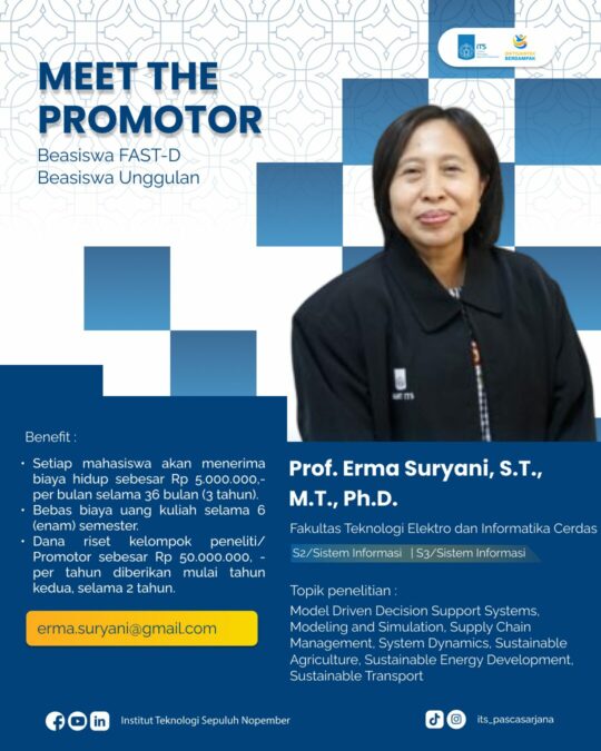 Prof. Erma Suryani, S.T., M.T., Ph.D.