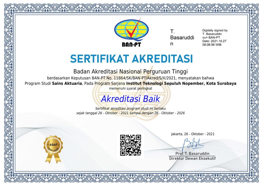 Akreditasi Baik Aktuaria