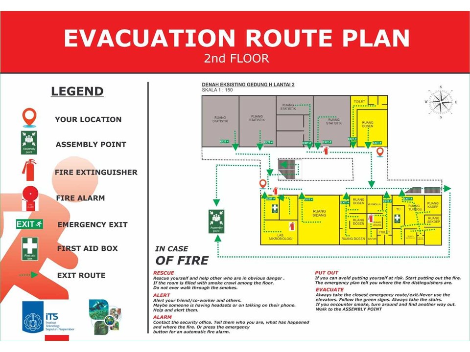 Emergency Evacuation Routes Departemen Biologi