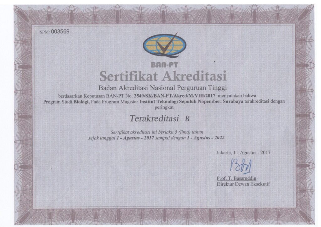 Akreditasi S2 Biologi ITS