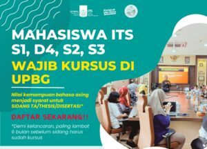 Informasi Kursus di UPBG untuk Mahasiswa ITS S1, D4, S2, dan S3