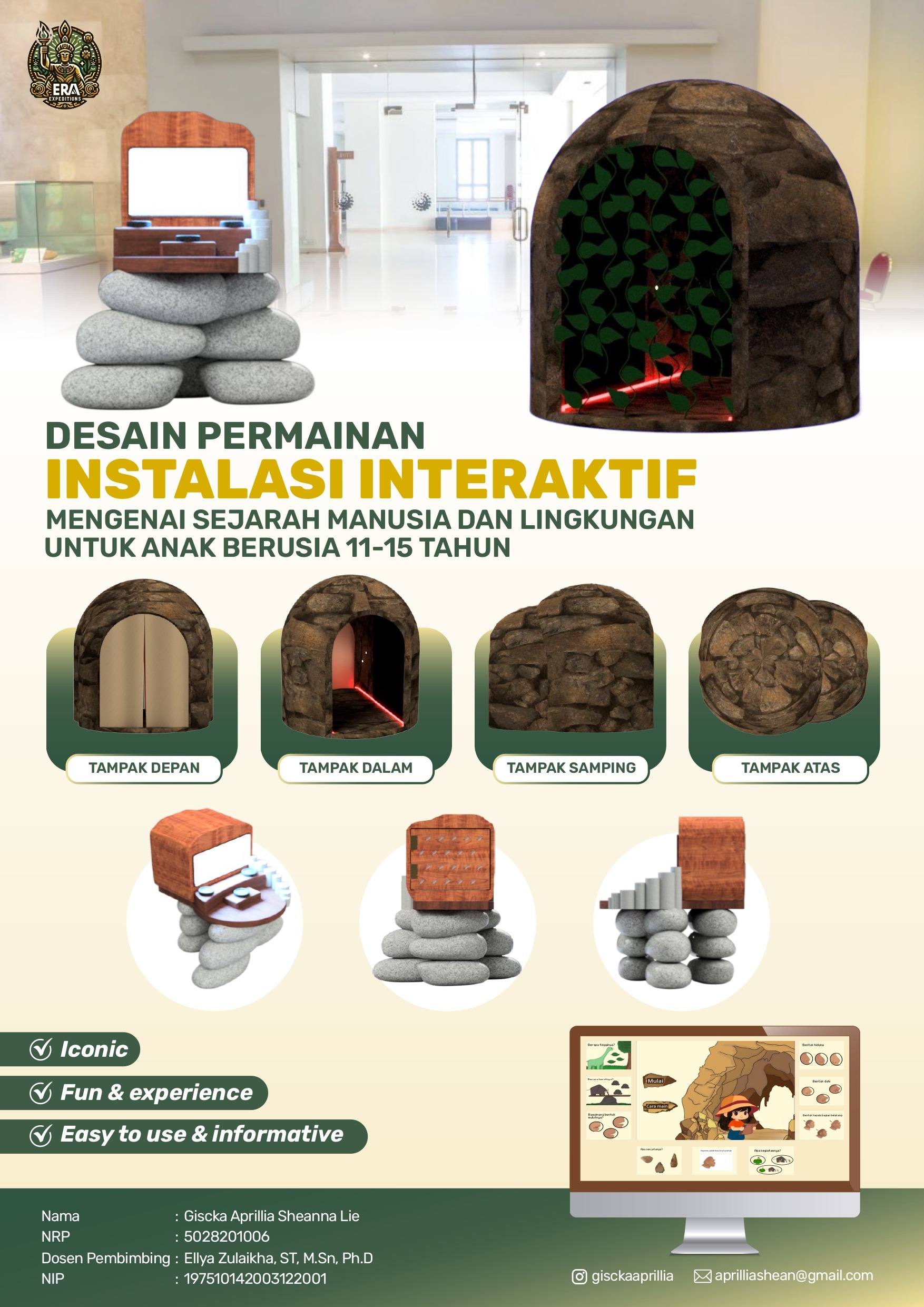 INTERACTIVE GAME INSTALLATION DESIGN REGARDING HUMAN HISTORICALS AND