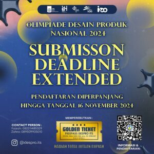 Batas Pengumpulan Karya Diperpanjang “Olimpiade Desain Produk Nasional 2024”