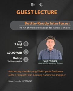 Guest Lecture on Interaction Design Course “Designing Effective Interactions on Military Vehicles: An Automotive Designer’s Perspective”