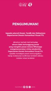 Himbauan Civitas DKV ITS