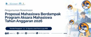 Pengumuman Penerimaan Proposal Mahasiswa Berdampak: Program Aksara Mahasiswa Tahun Anggaran 2026