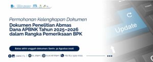 Permohonan Kelengkapan Dokumen Penelitian Abmas Dana APBNK Tahun 2025–2026 dalam Rangka Pemeriksaan BPK