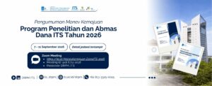 Pengumuman Monev Kemajuan Program Penelitian dan Abmas Dana ITS Tahun 2026