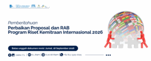 Pemberitahuan Perbaikan Proposal dan RAB Program Riset Kemitraan Internasional (RKI) Tahun 2026