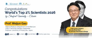 Congratulations World’s Top 2% Scientists 2026: Prof. Weijun Gao