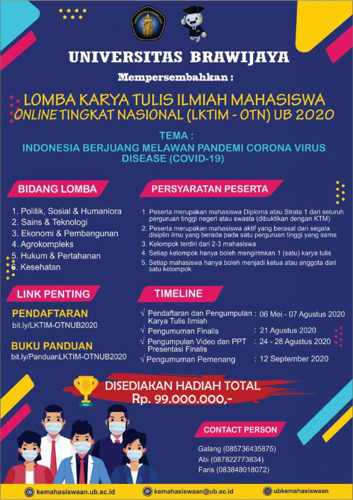 Lomba Online Karya Tulis Ilmiah Bertajuk Indonesia Berjuang Melawan Pandemi Covid 19 Department Of Physics