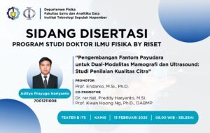 Backdrop Sidang Disertasi Aditya Praqyugo Hariyanto Departemen Fisika FSAD ITS Surabaya