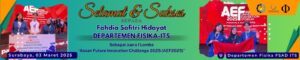 mahasiswa berprestasi Departemen Fisika FSAD ITS Surabaya