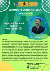 Monday Seminar, September 29, 2025, 23rd
