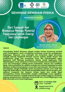 seminar seninan retno asih dosen departemen fisika FSAD ITS Surabaya