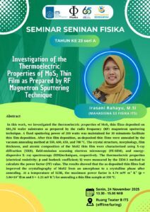 Irasani Rahayu, M.Si, mahasiswa S3 Pascasarjana bimbingan Ibu Dr. Melania Suweni Muntini, M.T