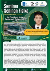 Seminar Seninan Departemen Fisika FSAD ITS Surabaya