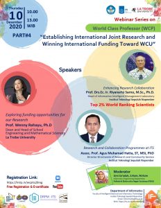 Webinar Series on World Class Professor “Establishing International Joint Research and Winning International Funding Toward WCU”