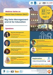 Webinar Series on World Class Professor “Big Data Management and AI for Education”