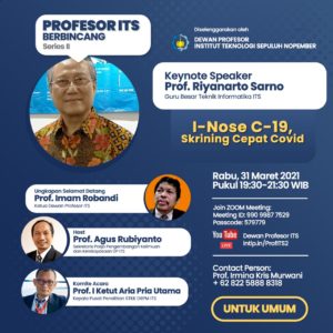 Dewan Profesor ITS Webinar, “I-Nose C-19 Skrining Cepat Covid”
