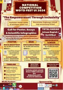 Kategori Lomba: Poster, Essays, LKTI  Penyelenggara: Universitas Indonesia