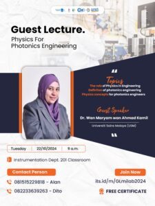 GUEST LECTURE: PHYSICS FOR PHOTONICS ENGINEERING