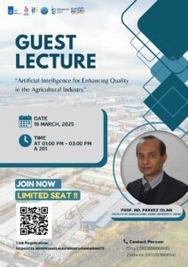 GUEST LECTURE “Artificial Intellegence for Enchancing Quality in the Agricultural Industry”