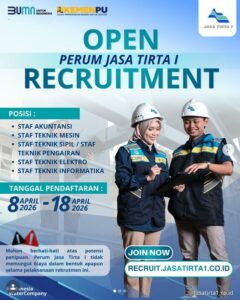 Lowongan Kerja Staff Perum Jasa Tirta 1