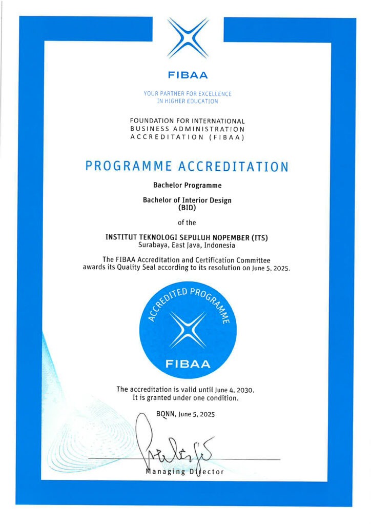 Sertifikat FIBAA desain interior