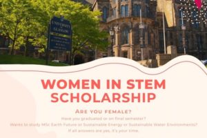 Women in STEM University of Glasglow Fully Funded Scholarship