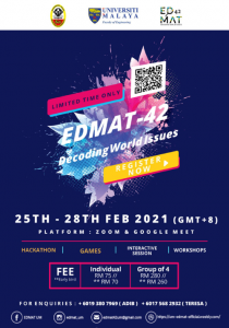 42nd Engineering Development, Motivation and Awareness Training (EDMAT-42), University of Malaya, Malaysia