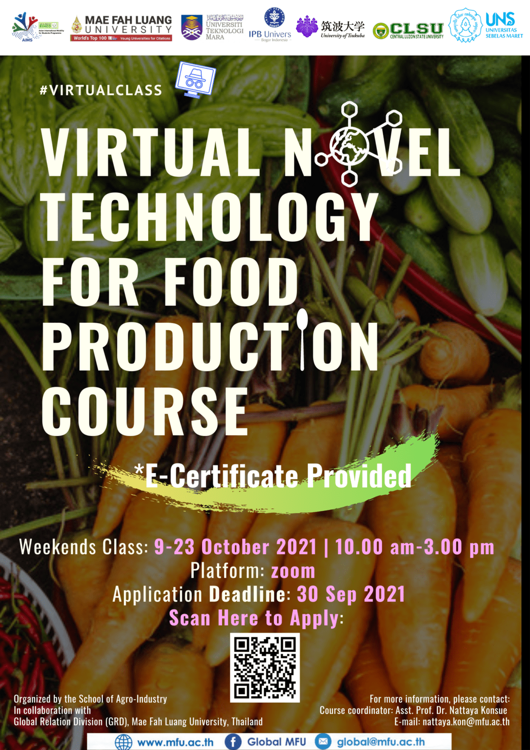 Virtual Novel Technology for Food Production Course ITS Global Engagement
