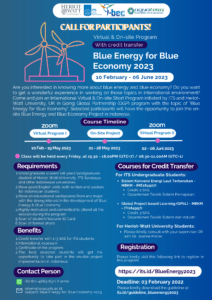 Call for Participants: Blue Energy for Blue Economy 2023