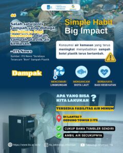 Gencarkan Kampanye “Simple Habit, Big Impact”, Departemen Teknologi Informasi ITS Sediakan Fasilitas Air Minum Guna Tekan Sampah Plastik