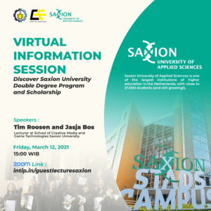 Viritual Information Session : Saxion University of Applied Sciences Teknik Komputer ITS