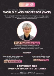 Flyer Guest Lecture Study in NAIST and Workshop Prof. Yoshinobu Teknik Komputer ITS