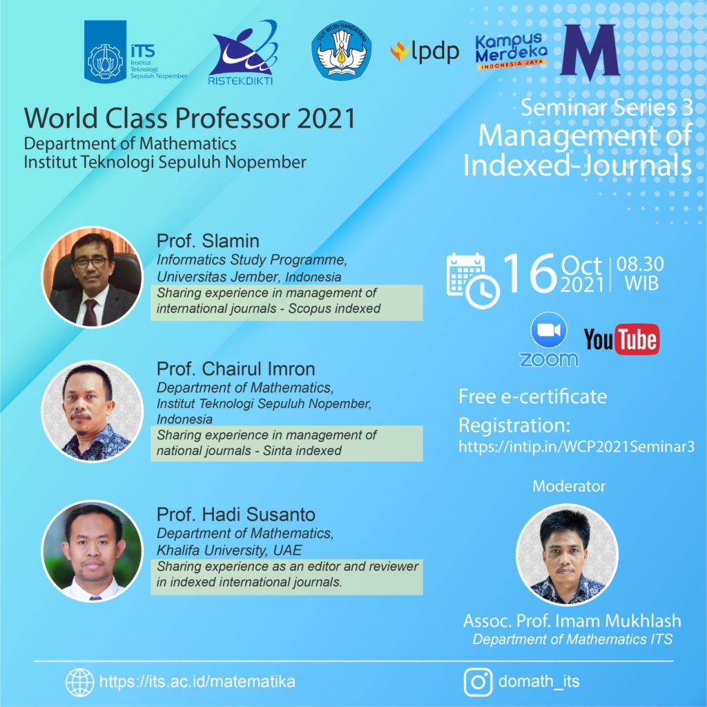 Seminar Series 3 Management of Indexed-Journals - WCP 2021
