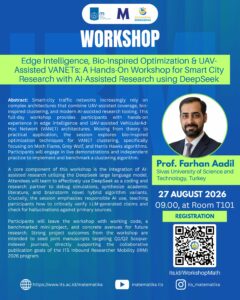 Workshop Edge Intelligence, Bio-Inspired Optimization & UAV-Assisted VANETs A Hands-On Workshop for Smart City Research with AI-Assisted Research using DeepSeek